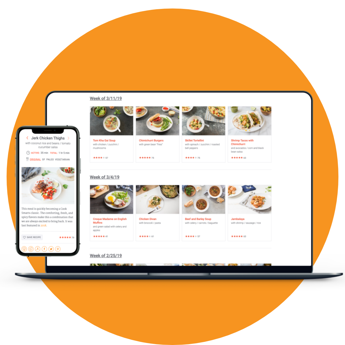 Screenshot of meal plan service